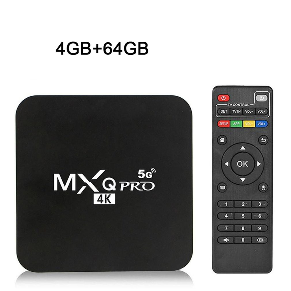 Đầu Mxq Pro Android Tv Box 4k (4G / 64g) Quad Core Smart Box Android 10.1 4k Uhd 3d 5g Wifi