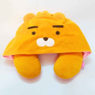 Gối cổ có nón, trùm đầu 2 mặt Kakao Friends ( Apeach, Ryan).
