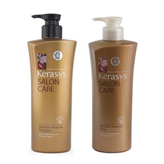 Dầu gội-xả Kerasys Nutritive Ampoule phục hồi hư tổn và chống tia UV cho tóc Hàn Quốc 600ml