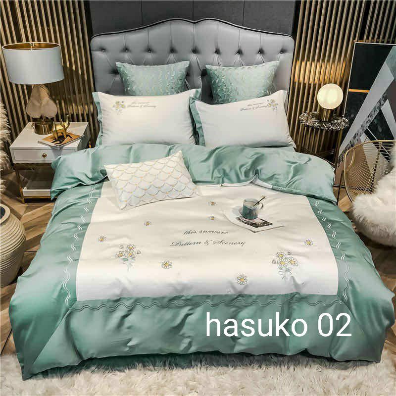 Bộ chăn ga gối lụa tencenl 60S thương hiệu