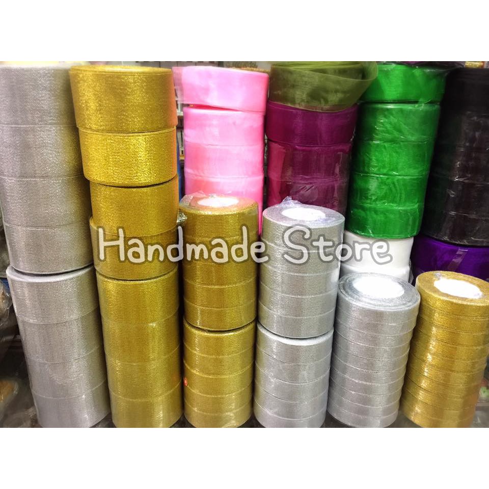 Ruy băng nhũ vàng - bạc