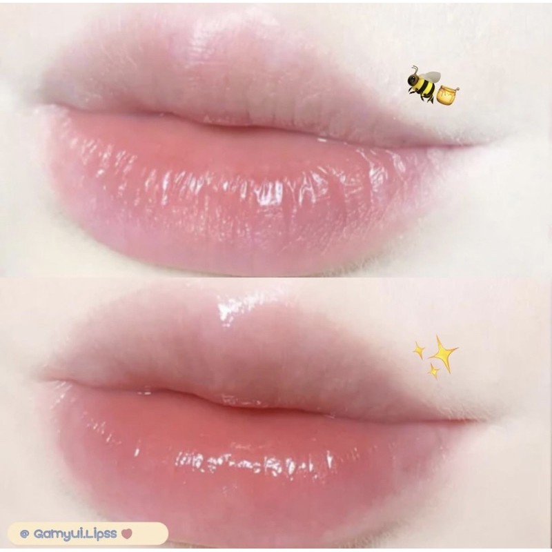 Hũ mặt nạ ngủ môi kiểm son dưỡng ong vàng Cappuvini Honey Moist Sena Beauty (Kèm với cọ môi)