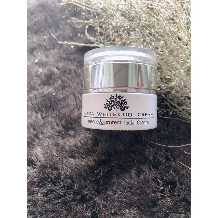 Kem dưỡng trắng, tái tạo da mặt White Cool Naga collagen, tinh dầu nghệ, mật ong 100gr