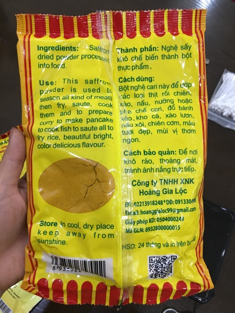 Bột nghệ ( không phải bột cari) gói 400g