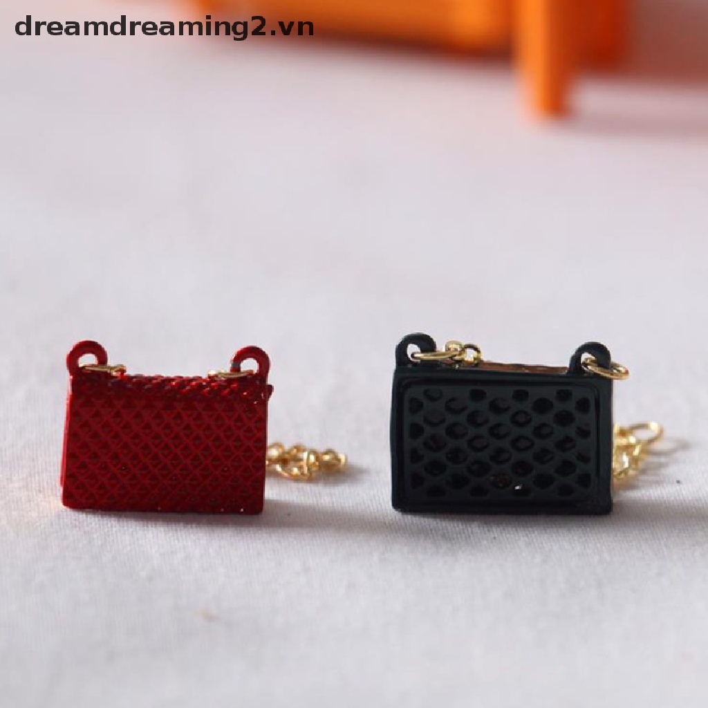 Mô Hình Túi Xách mini Bằng Kim Loại Trang Trí Nhà Búp Bê