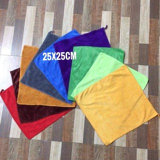 Combo 10 khăn đa năng 25x25cm, khăn lau bếp, khăn microfiber