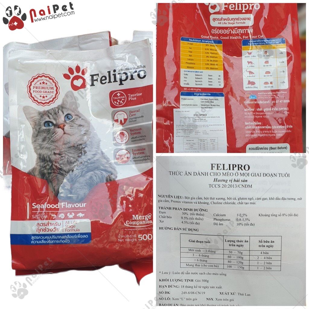 Thức Ăn Hạt Cho Mèo Felipro Thái Lan 8kg TSD