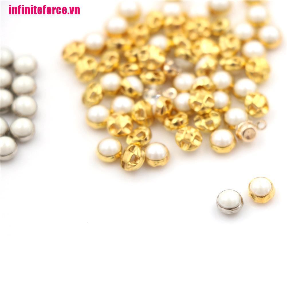 Bộ 20 Nút Ngọc Trai Mini Làm Đồ Thủ Công