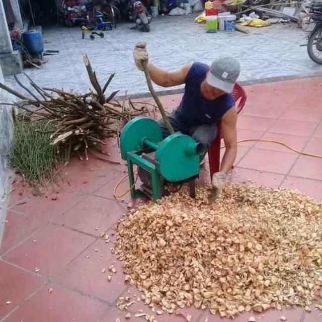 Nơi bán máy băm cây thuốc nam, máy thái lát cây làm dược liệu motor điện 1 pha chính hãng bảo hành 12 tháng