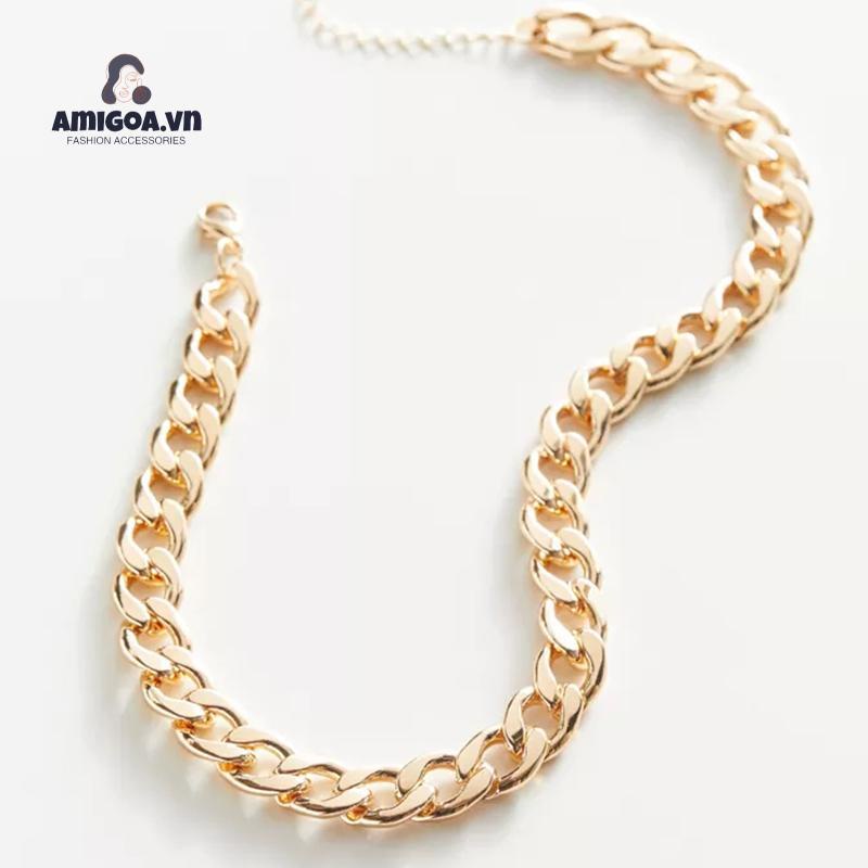 【amigoa.vn】Vòng cổ Sợi Xích Thiết Kế Đơn Giản Cá Tính Dùng Chụp Ảnh Đường Phố