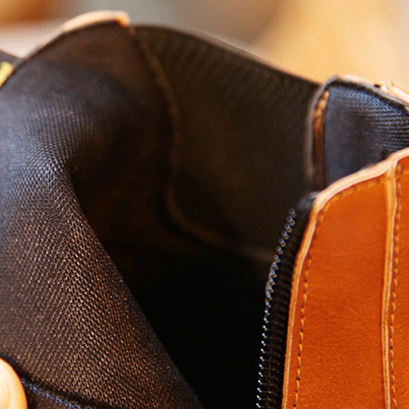 Giày Bốt Da PU Phong Cách Hàn Quốc Cho Bé Gái