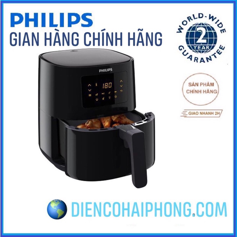 Nồi chiên không dầu Philips HD9252/90 Dung tích khoang chứa 4.1 lít, Dung tích giỏ chiên 2.4 lít