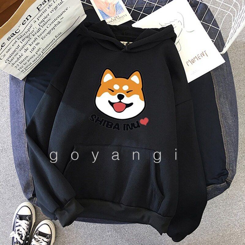 Áo hoodie Shiba Inu nam nữ unisex form rộng oversize phong cách ulzzang hàn quốc