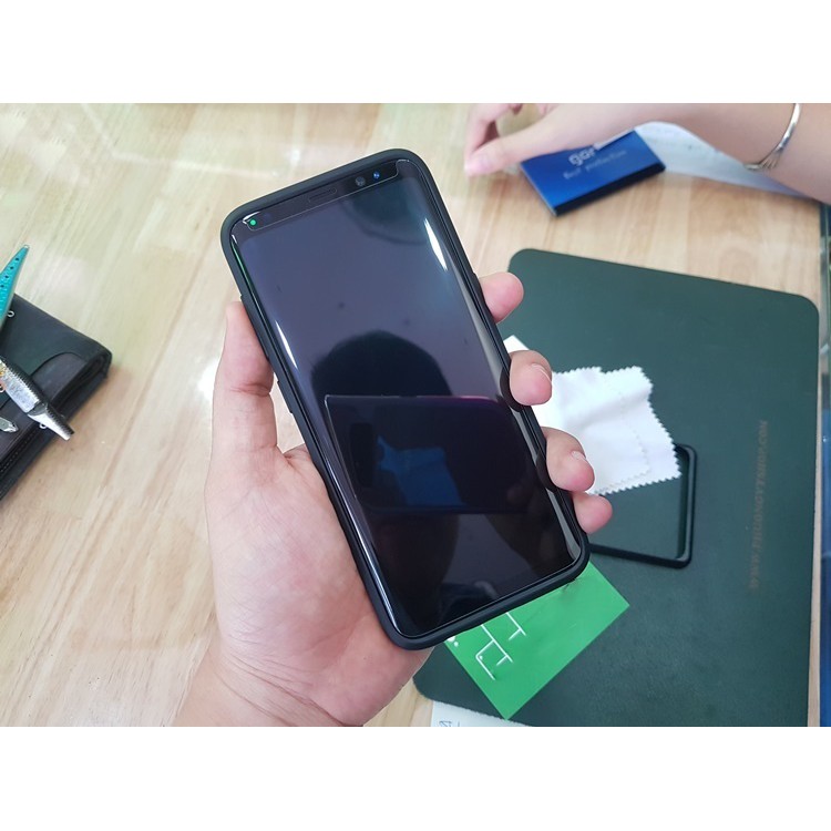 Kính cường lực Samsung S8, S8 Plus full keo nước UV