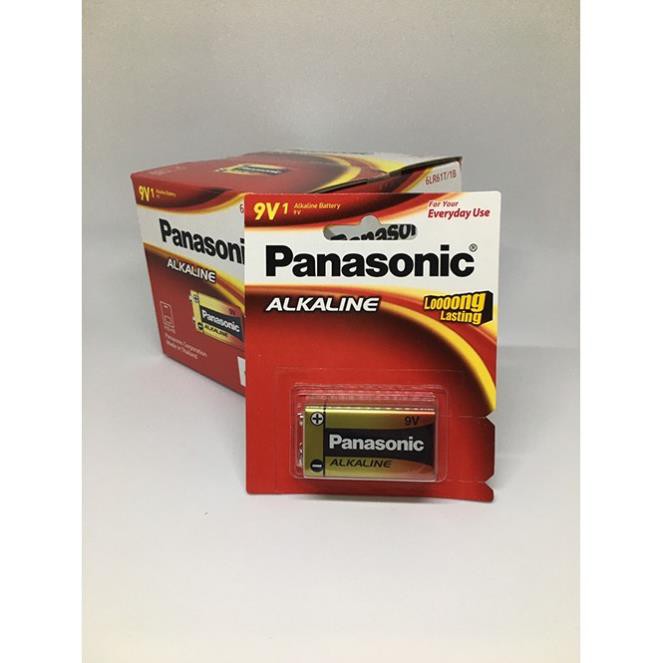 Pin vuông  9V Panasonic Alkaline 6LR61T/1B chính hãng vỉ  1 viên