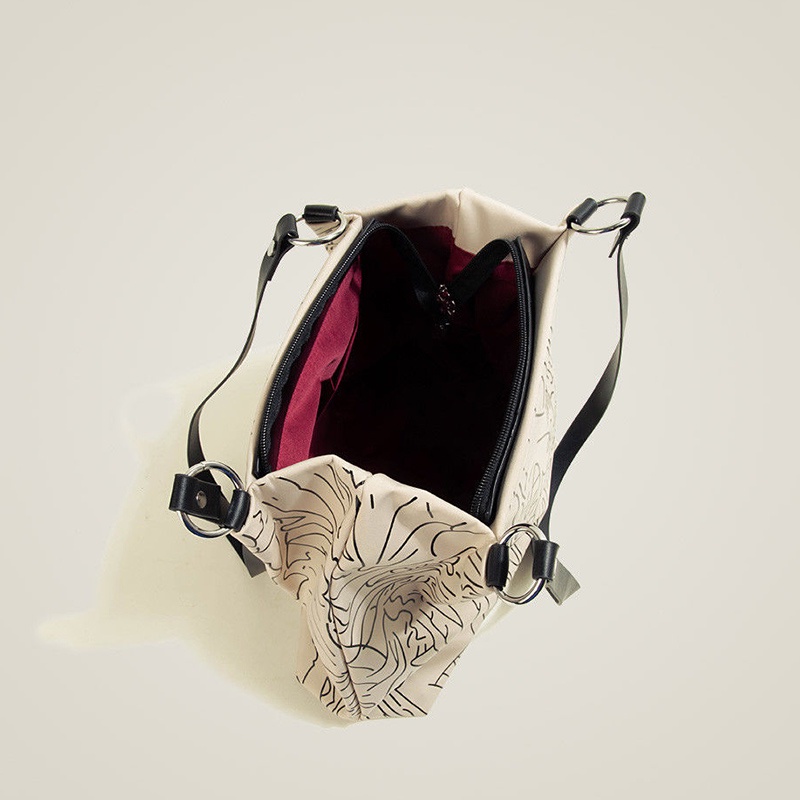 Balo canvas sức chứa lớn in họa tiết thời trang cho nữ