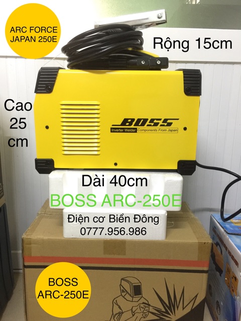 Máy Hàn điện tử  FREESHIP Tặng bó 20 que hàn Máy Hàn điện tử BOSS FORCE ARC-250E chuyên kéo 4 ly chất lượng cao