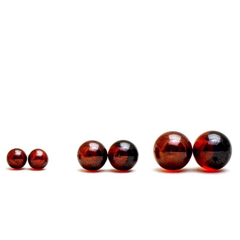 Hoa tai thủy tinh đỏ - bạc 925