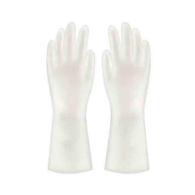 găng tay cao su y tế màu trắng