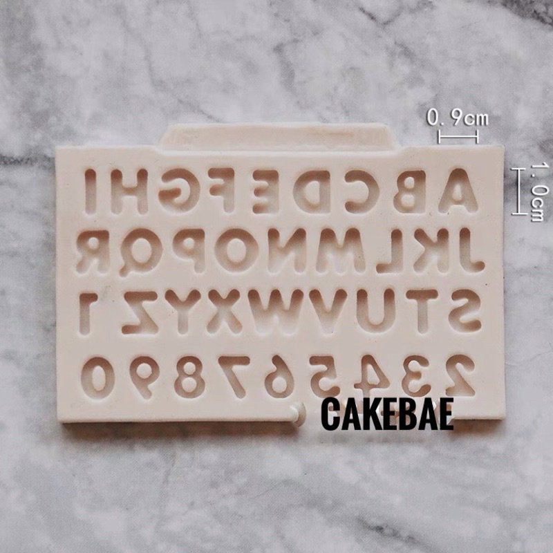 Khuôn silicone chữ nhỏ fondant/đất sét