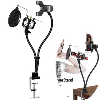Giá đỡ micro 2 trong 1 để bàn hỗ trợ phát trực tiếp