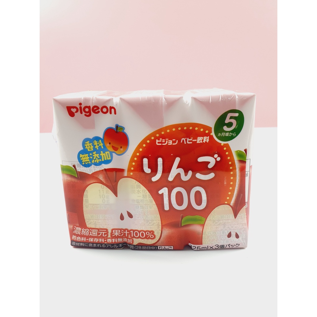 Nước ép trái cây Pigeon cho bé từ 5 tháng lốc 3 hộp Nội địa Nhật
