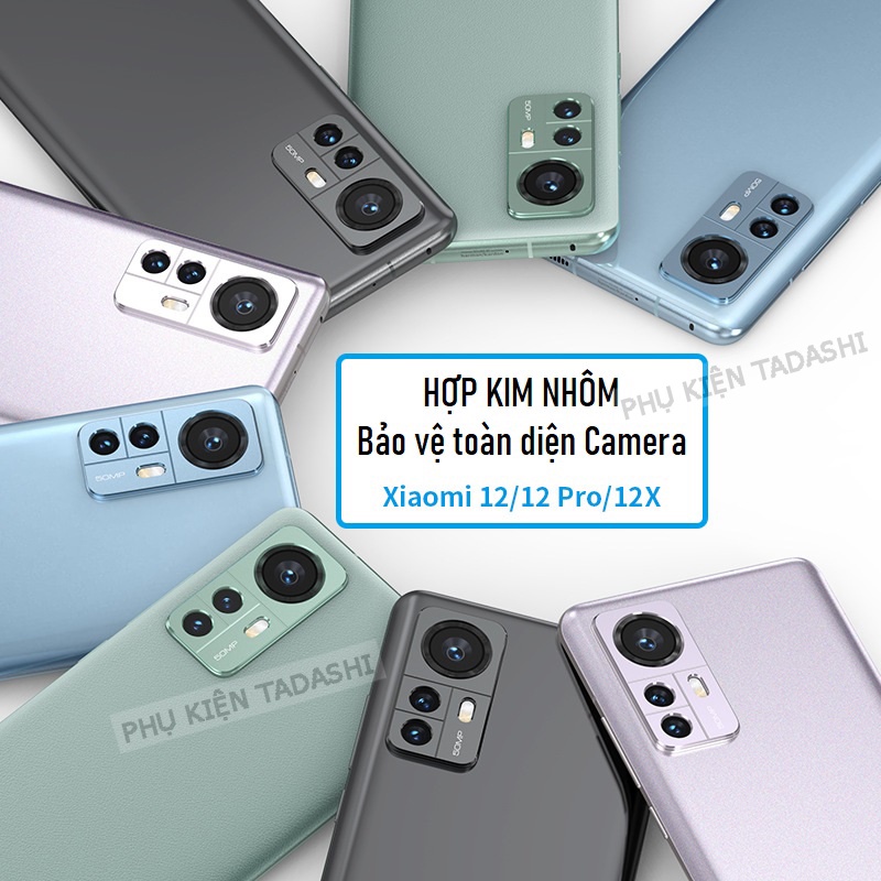 Miếng Kim Loại Bảo Vệ Camera Xiaomi 12/ 12X, Xiaomi 12 Pro - HỢP KIM NHÔM, Ốp viền camera Xiaomi 12 Pro/ Xiaomi 12/ 12X
