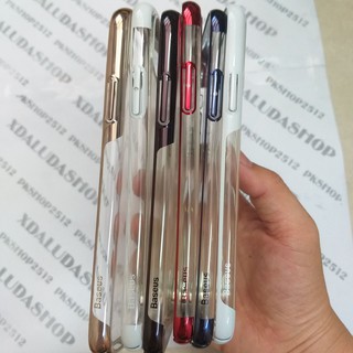 Ốp Lưng iPhone X / iPhone 10 Viền Màu Dạng Cứng Hiệu Baseus