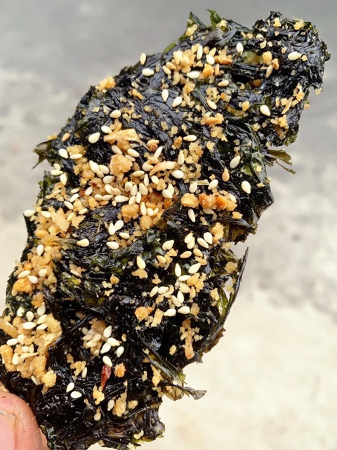 Rong biển cháy tỏi mè 1 kg loại 1 giòn ko tanh vsattp