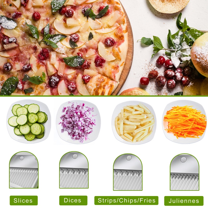 Máy Cắt Thái Rau Củ Quả Đa Năng Tiện Lợi Kèm 5 Chức Năng Thông Minh, Bàn Bào Rau Củ Quả Thiết Kế Thông Minh