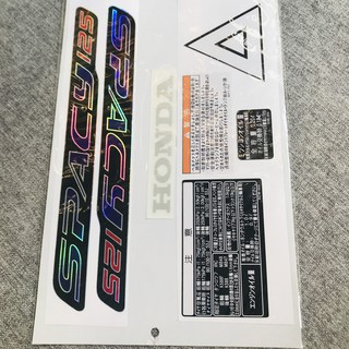 [XẢ RẺ] Tem dán xe SPACY 125CC ZIN (chữ+tem thông số xe)