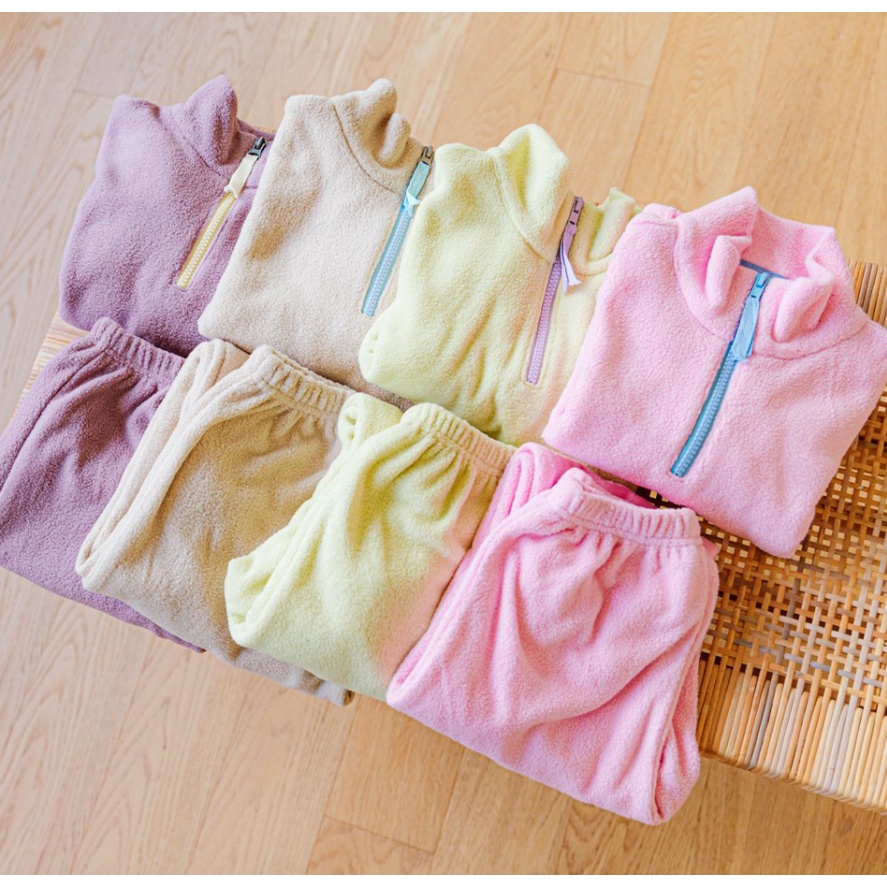 Bộ đồ bé gái/ bé trai Bebezoo dài tay cao cấp _ Colour Bông