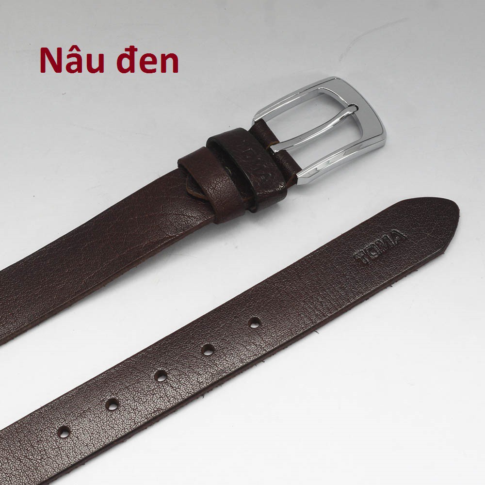 Dây thắt lưng nam Toma Việt Nam DL3S6DM801 - da bò - mặt khoá ngẫu nhiên