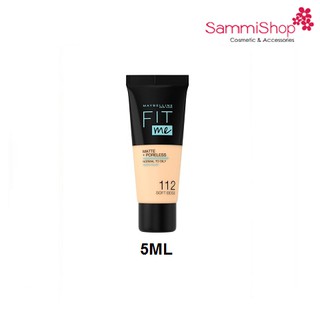 Quà tặng Maybelline Fit me Matte + Poreless Foundation  #112 Natural Ivory 5ml (Hàng tặng không bán)
