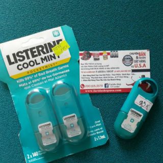 XỊT THƠM MIỆNG SÁT KHUẨN LISTERINE MÙI BẠC HÀ TỪ MỸ 7.7ml- LẺ 1 CÁI HOẶC SET 2 CÁI