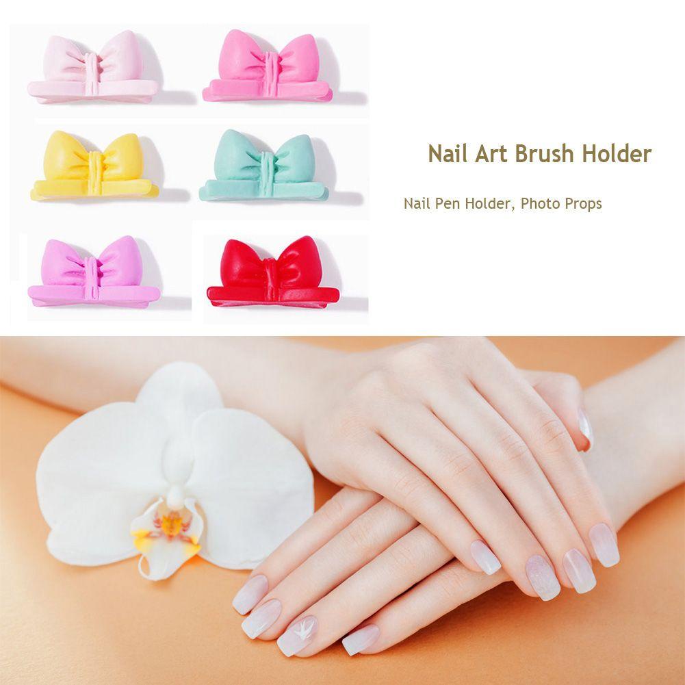 AROMA Set 2 Giá Đỡ Cọ Trang Điểm Để Bàn Hình Nơ Hoạt Hình