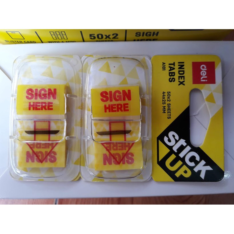 Tích ký Signhere Deli A101 (100 tờ)
