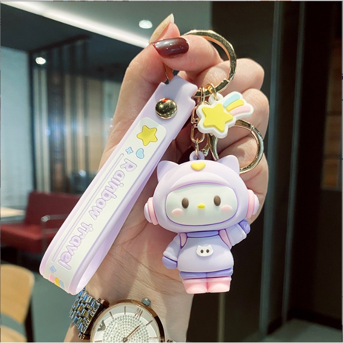 Móc Khóa Cao Cấp Hình Rainbow Cute phụ kiện Túi Xách dễ thương -Minkey