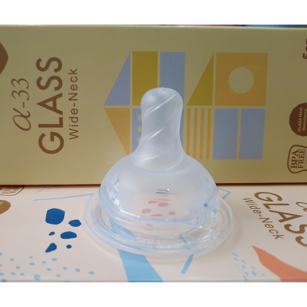 Núm Ty Silicon Siêu Mềm Chống Sặc FARLIN - Dùng Cho Bình Cổ Rộng