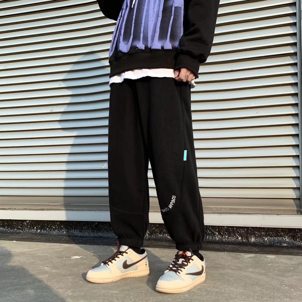 thời trang  bigsize bôngQuần Dài Ống Rộng In Chữ Phong Cách Hàn Quốc Thời Trang Cho Nam unisex simple jean Hàn Quốc