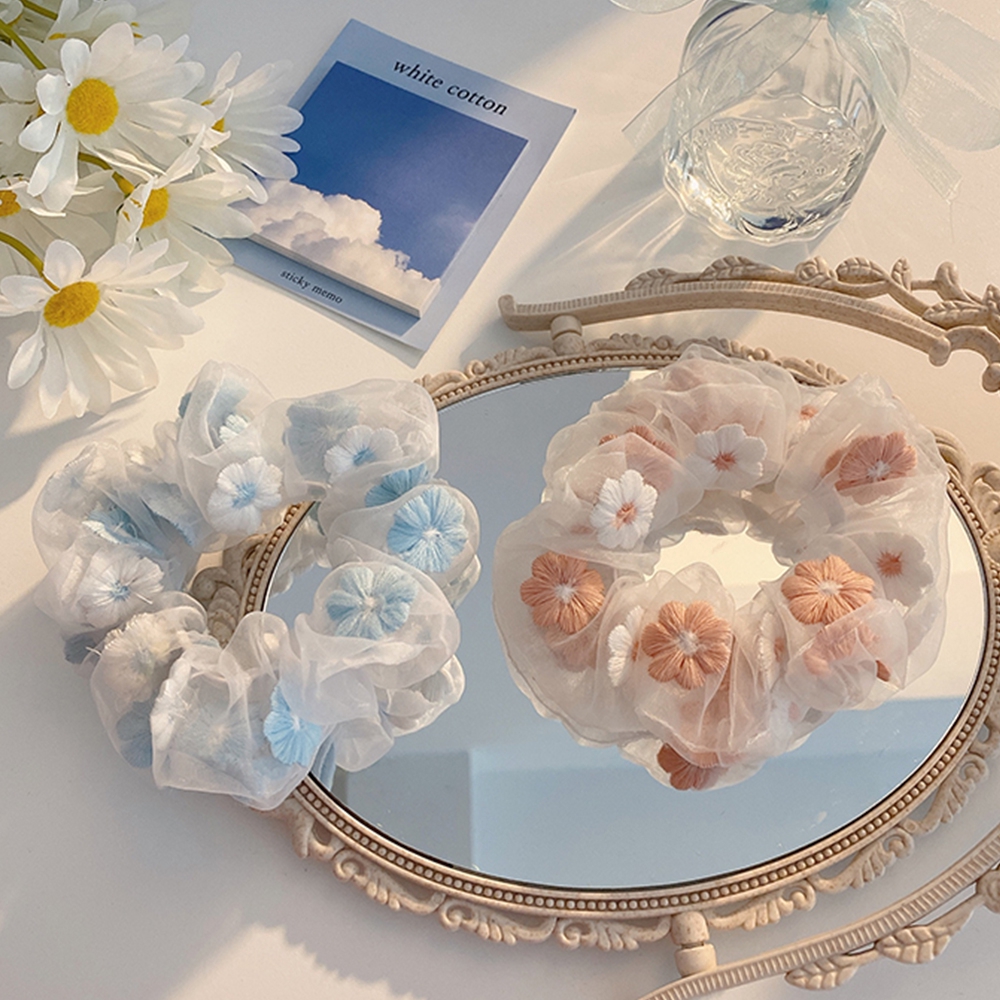 Dây buộc tóc đính hoa phong cách thời trang dành cho phái đẹp