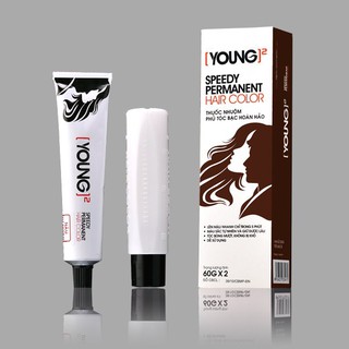 Thuốc nhuộm tóc Young đủ màu 60g x 2  kèm oxy  