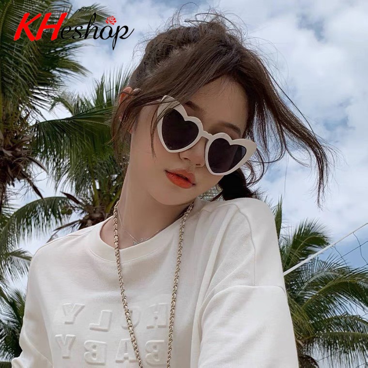[Deal Hot Siêu Hời] Kính Râm phiên bản Hàn Quốc Trái Tim ngọt ngào, chụp ảnh sinh nhật, bản lề kim loại cao cấp mã Y8805
