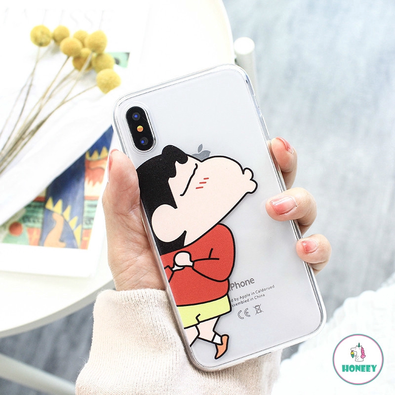 Ốp điện thoại TPU mềm in hình Shin cậu bé bút chì cho IPhone 11 Pro Max 6s 7 8 Plus X XS Max XR