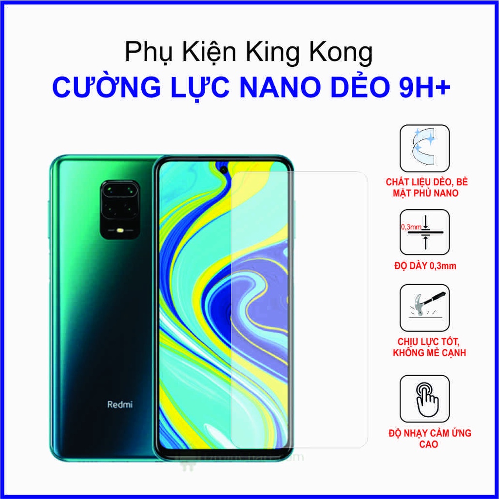 Dán cường lực Xiaomi Redmi 10X 4G ,  cường lực nano dẻo 9H+
