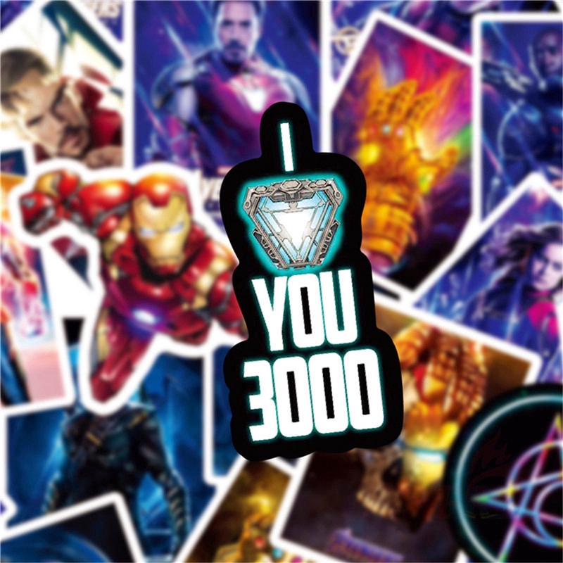 Set 50 hình dán siêu anh hùng Marvel hỗn hợp trang trí đa dụng