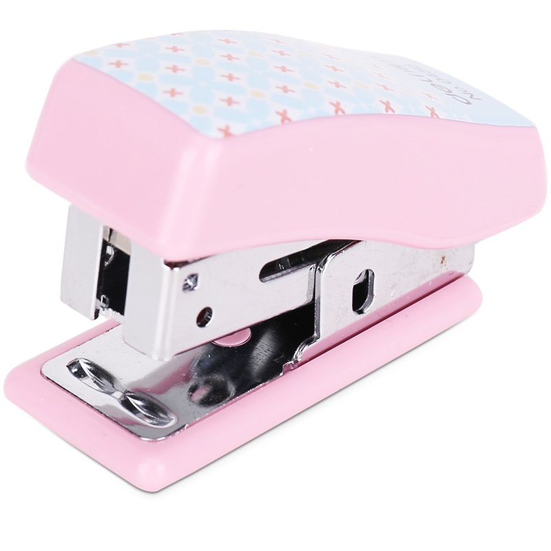 Dập ghim Mini dễ thương Deli in hoa văn dễ thương kèm ghim Deli nhiều màu sắc