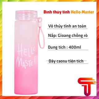 Bình thủy tinh đựng nước Hello Master 400ml