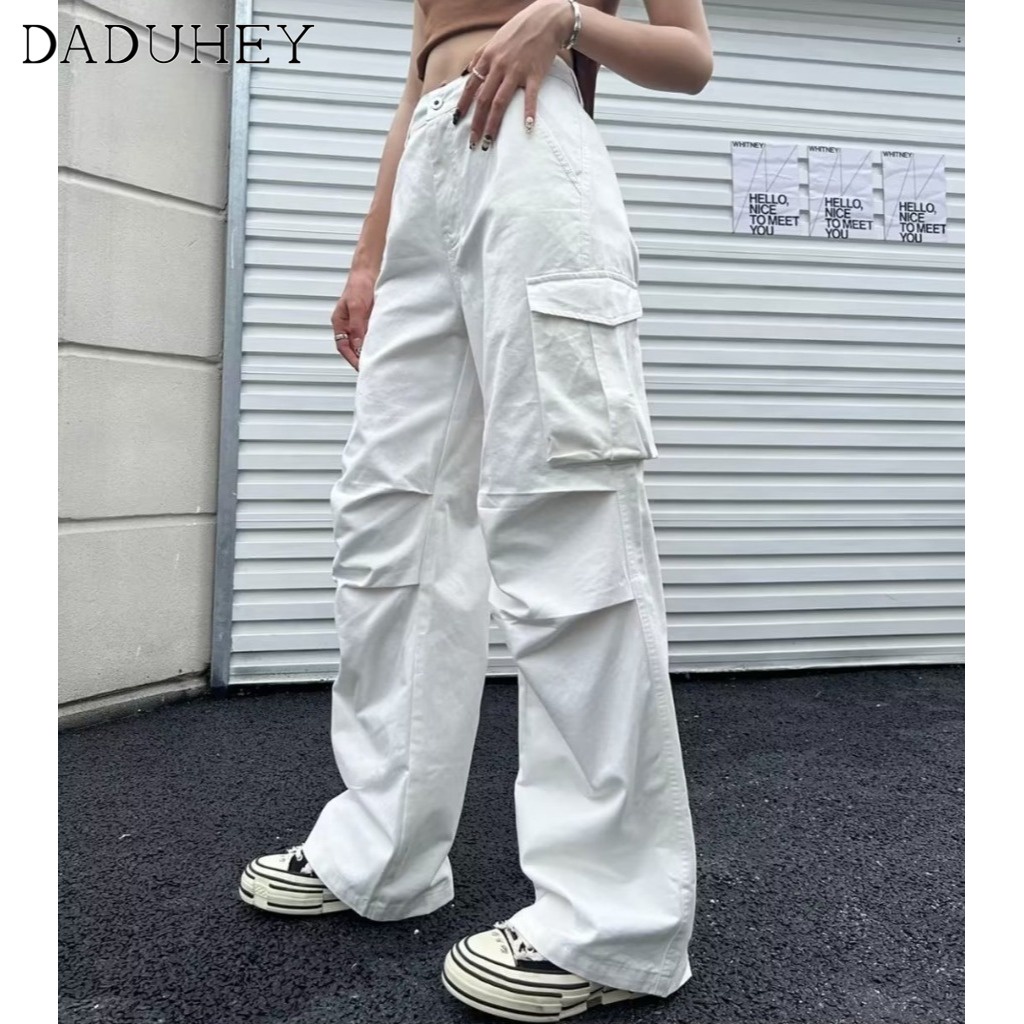 Quần túi hộp DaDuHey ống suông rộng hợp thời trang mùa thu 2022 mới cho nam và nữ