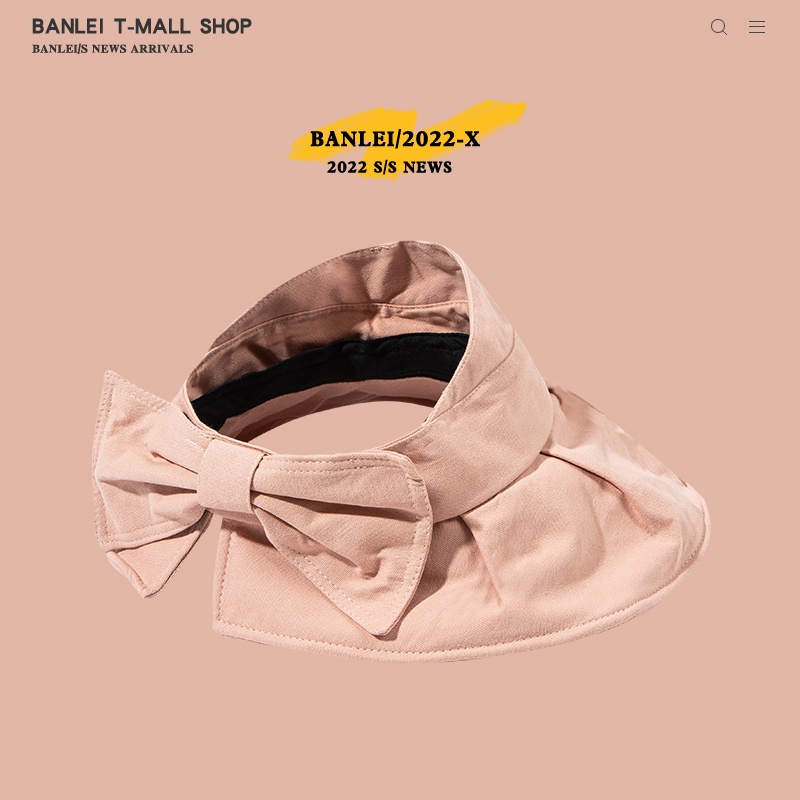 Nón Vành Rộng Hở Chóp Có Thắt Nơ Chống Tia UV Phong Cách Nhật Bản Thời Trang Mùa Hè Cho Nữ